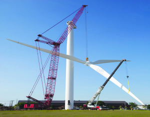 Research center erects new wind turbine
