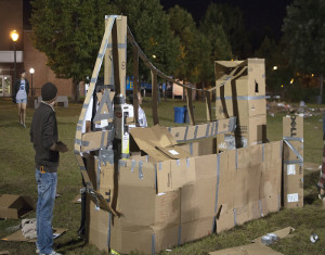 Students shack up for charity