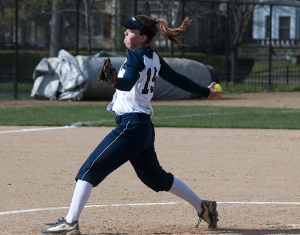 Softball splits with No. 5 Trine
