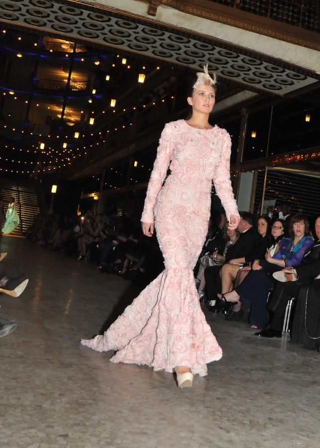 At Cleveland Fashion Week's runway shows, DeAndre Crenshaw's pink dresses emphasized femininity, whereas Althea Harper's blue dress showed off free spiritedness.