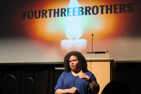 Muslim Student Association and UDC hold #ourthreebrothers vigil