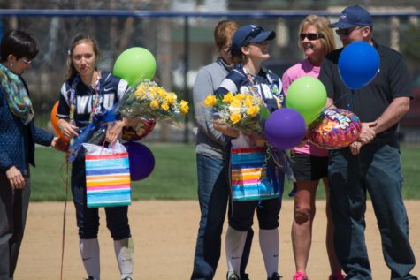 Softball splits six before senior sendoff