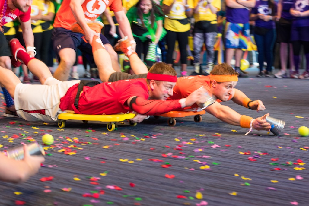Over 350 dancers joined the annual SpartanTHON dance marathon to raise money for childrens in the Rainbow Babies and Children's Hospital. Over $85,000 were raised this year.