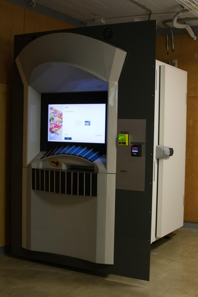 The vending machine is the second of its kind in the country. The only other one in the country is located at Xavier University in Cincinnati.