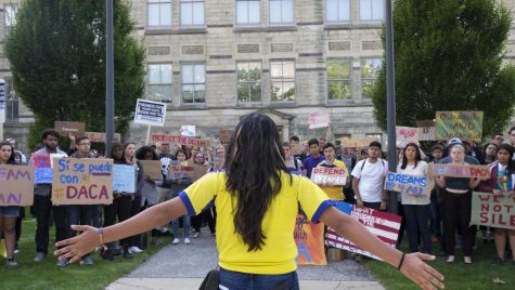 Students protest the end of DACA