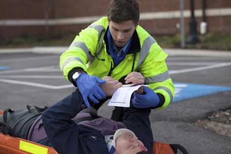 EMS stages casualty drill