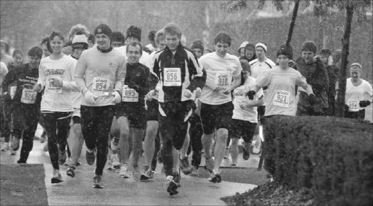 Runners brave hail and rain for hole in the wall camps