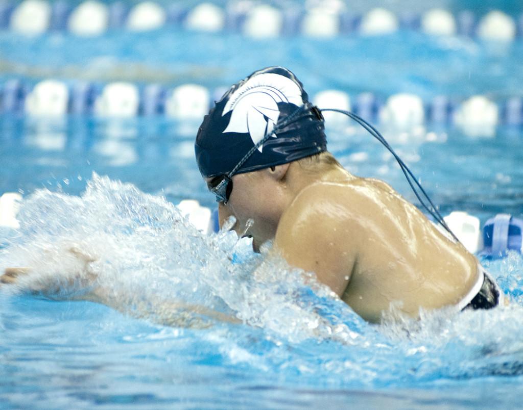 Junior Kathryn Madalena is one of the top seeded women’s swimmers at the UAA
Championship. Madalena is seeded 18th in both the 400-yard individual medley
and 200-yard backstroke.