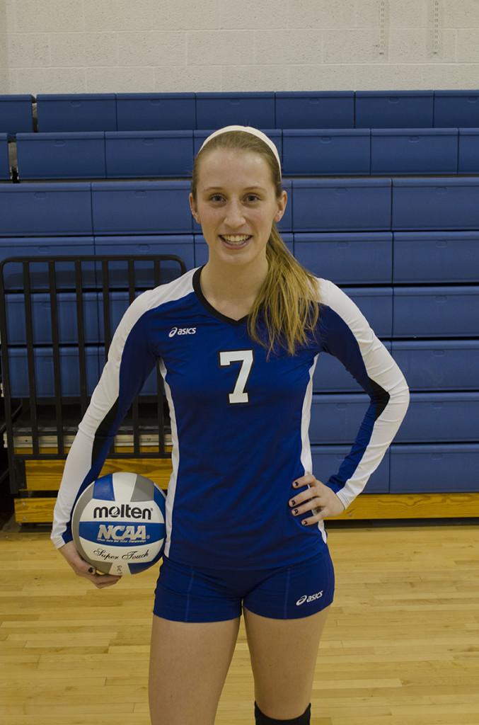 Katie Best is in her second season, her first as the team’s starting libero.