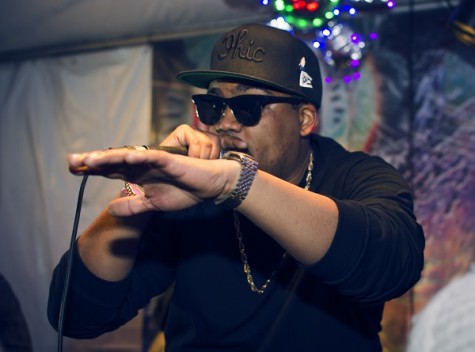 Archie Green put on an energetic rap show as one of the performers at Brite Winter.