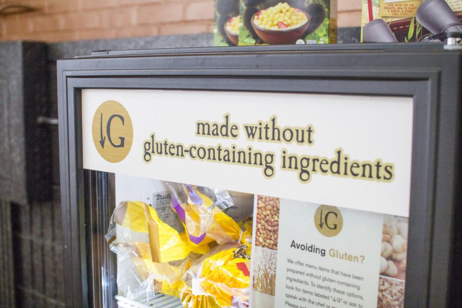 Currently some gluten-free options are  available in separate fridges for students.