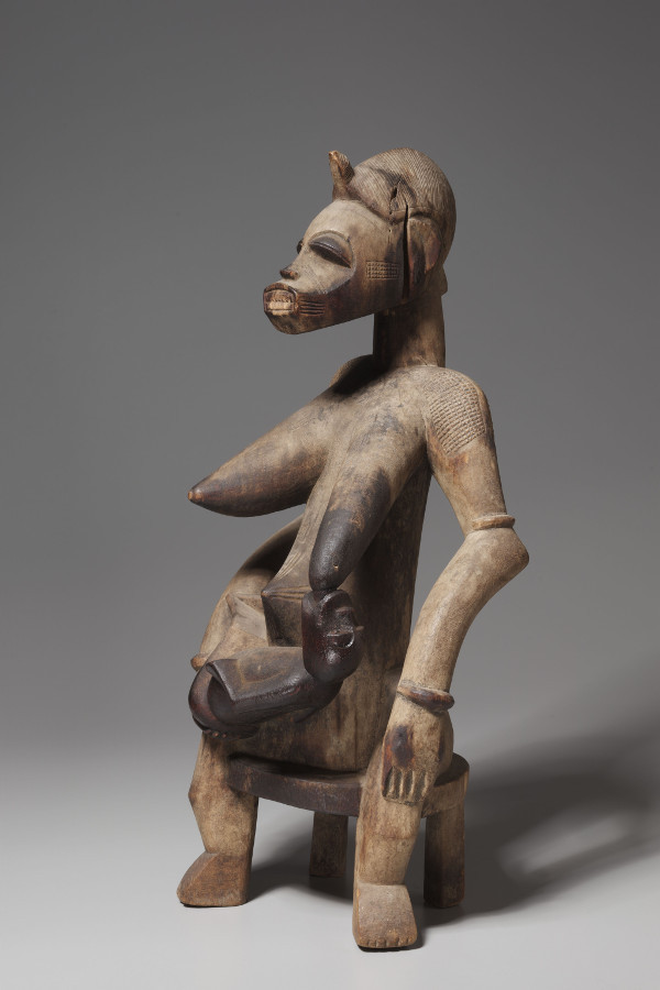 Sculptures such as this one, which depicts a mother breastfeeding a child, will be included in CMAs newest exhibit.