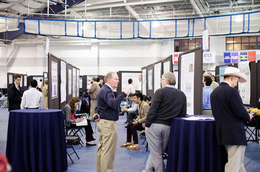 More than 400 projects were displayed at this year’s Research ShowCASE in the Veale Athletic Center.