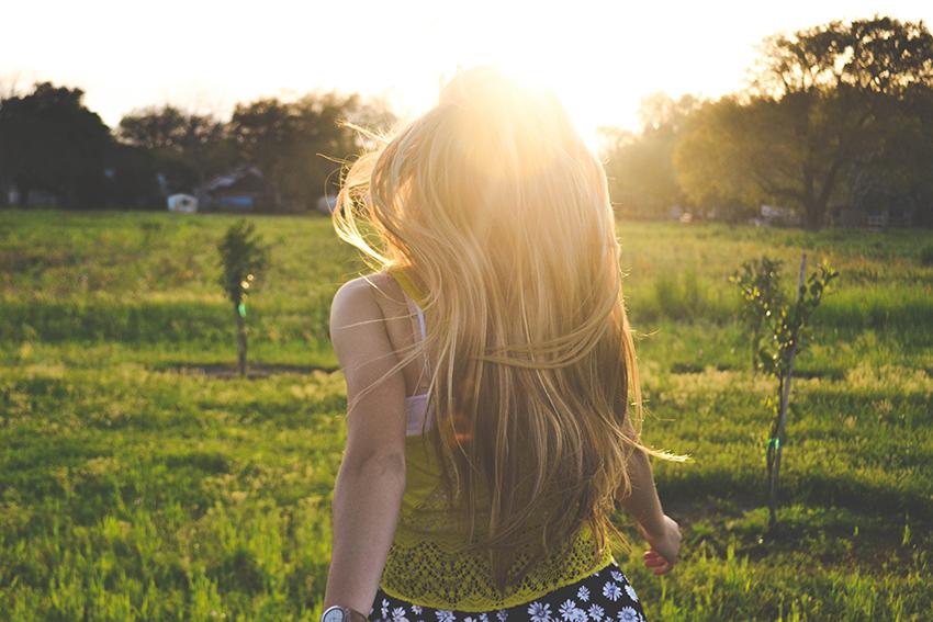 girl in field