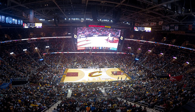 Quicken Loans Arena hosted the Cavs vs. Warriors game on June 16.