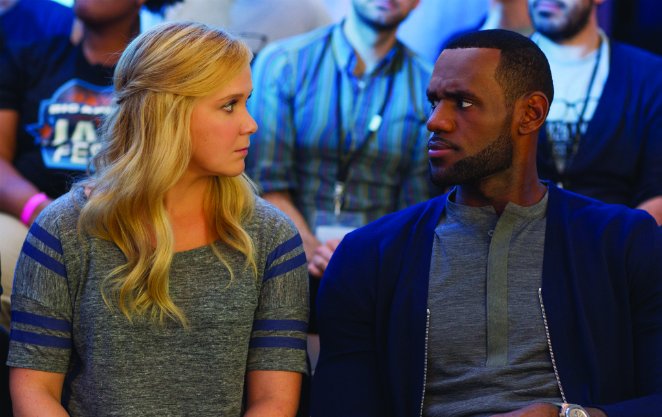 Amy Schumer and LeBron James in Trainwreck./Courtesy IMDb