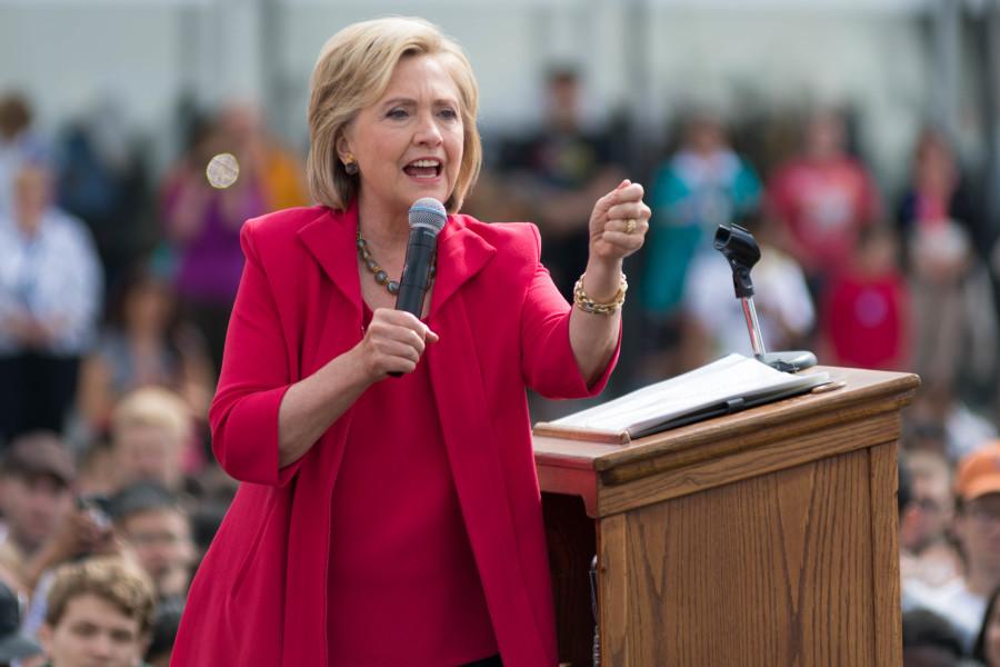 Democratic presidential candidate Hillary Clinton spoke at CWRU on Aug. 27.