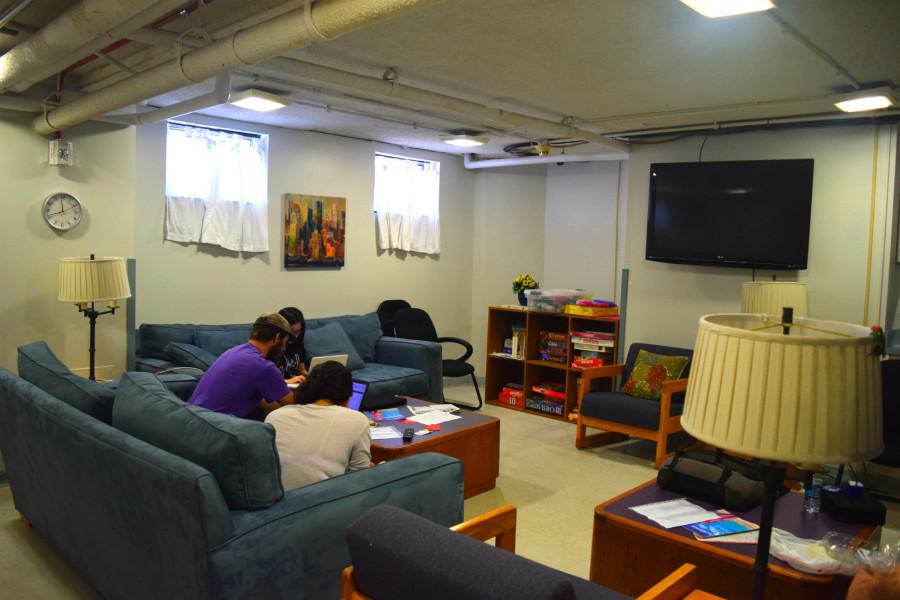 The only Commuter Lounge is located in the basement of Thwing.