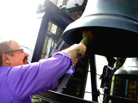 George Leggiero has been playing the McGaffin Carillon for 42 years. In the 1980s, Friends of the McGaffin Carillon President Denise Horstman woke up on Sundays to the sound of him performing.