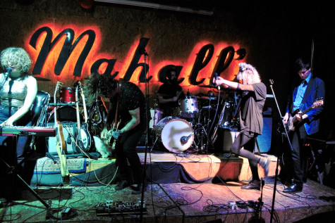The three bands at Mahall's played enthusiastically despite the small crowd.