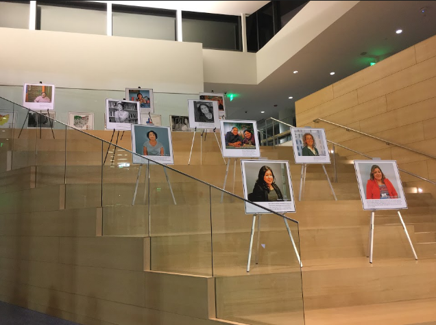 An oral history exhibit of called Latino in Ohio is presented on the Grant Staircase at Tinkham Veale University Center. 