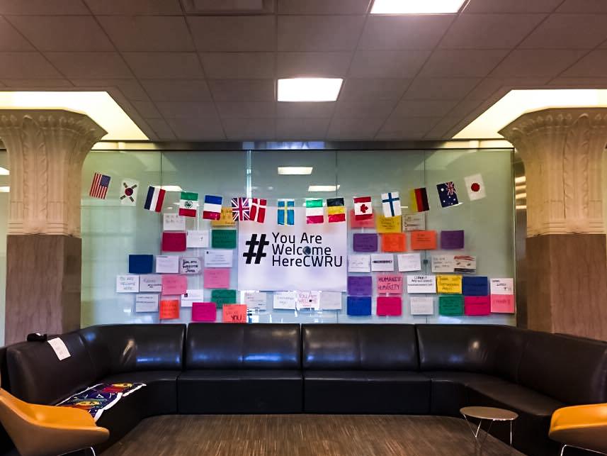 The Center for International Affairs launched the #YouAreWelcomeHereCWRU campaign in response to the Jan. 27 executive order. The center has been collecting videotaped welcoming messages from CWRU community members and will make these messages into a video welcoming everyone on the campus.