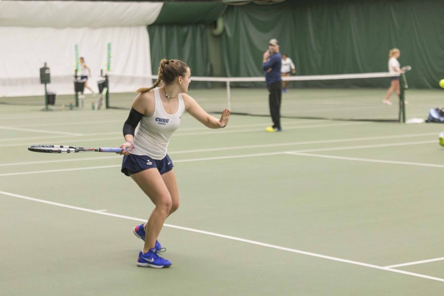 The women’s tennis team is on an eight match winning streak after notching two wins last weekend.  