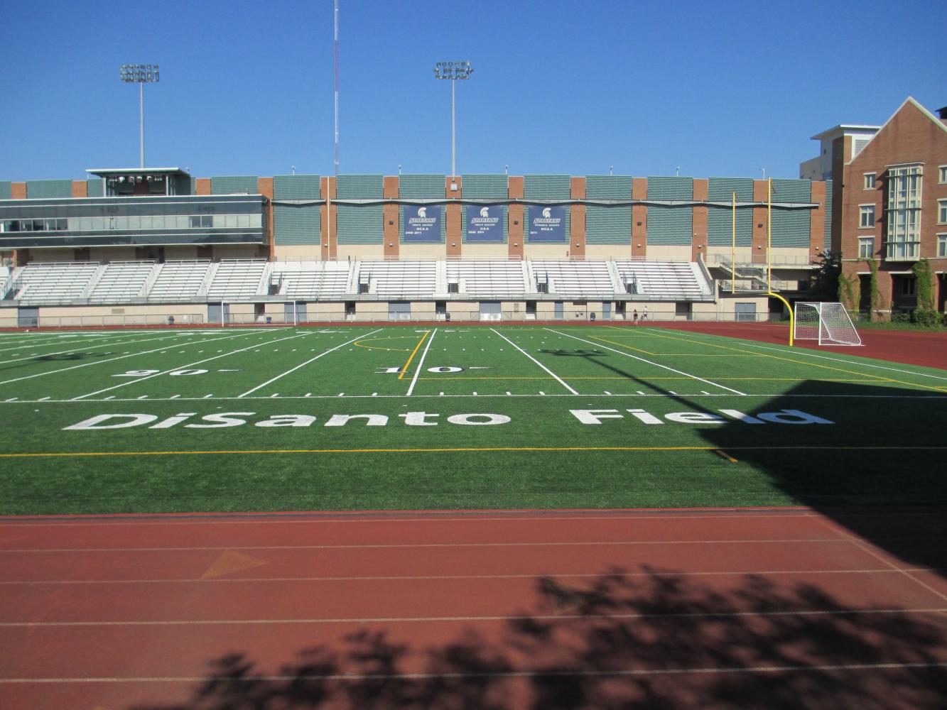 A variety of sports teams practice and play on DiSanto Field, including football, soccer and track and field.