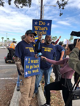 Union members rally in McAllen, Texas, on January 11