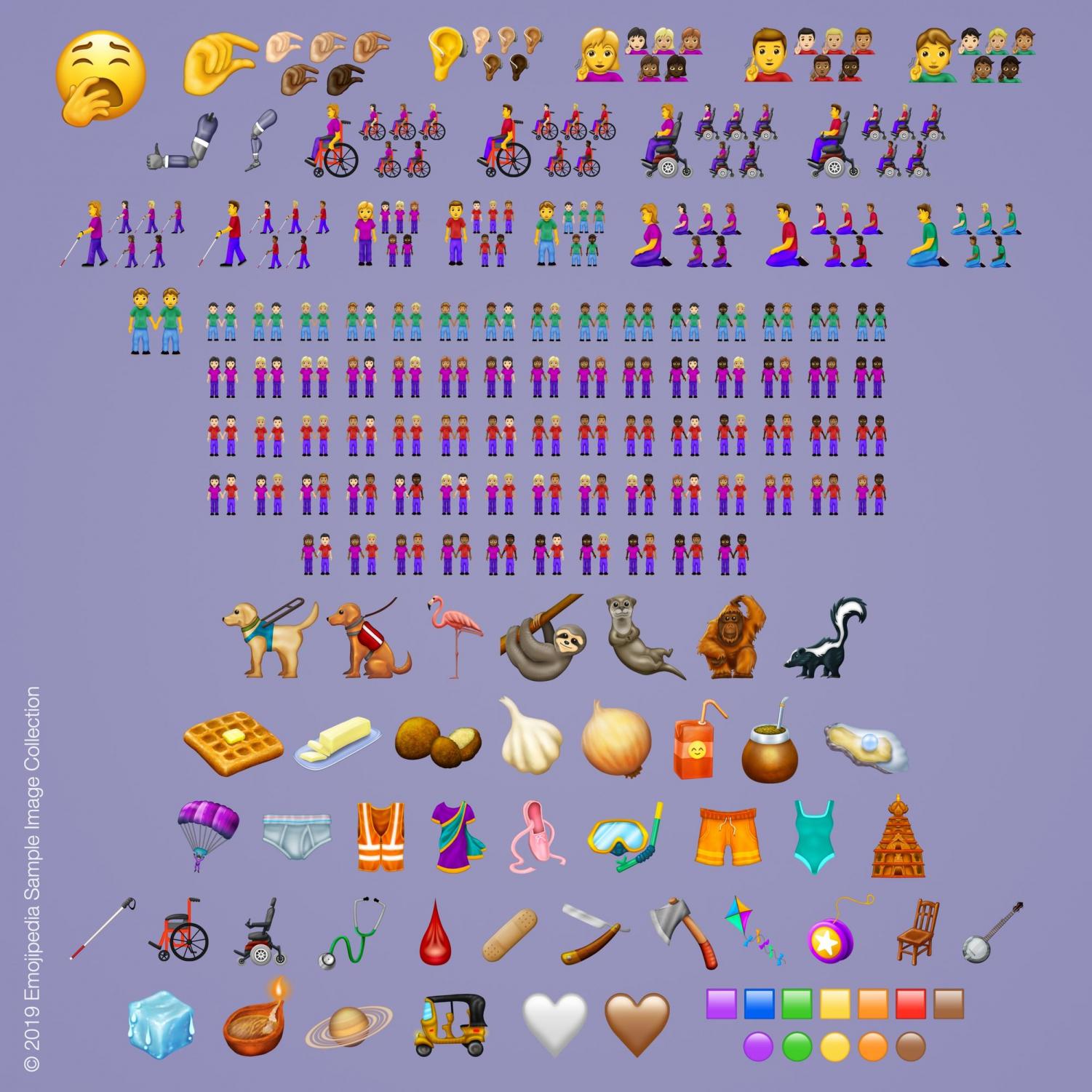 The existing hand emojis according to unicode 12.0