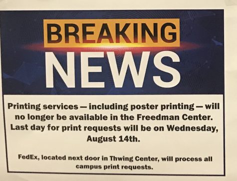 Decrease in poster printing options harms students