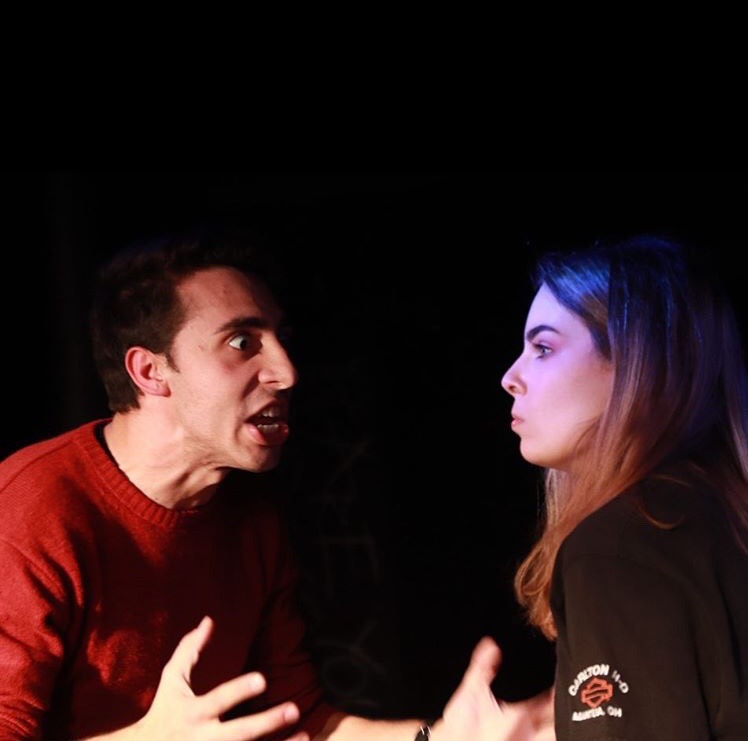 Natalie Perry and Richard Pannullo in a scene of Revolt. She Said. Revolt Again.