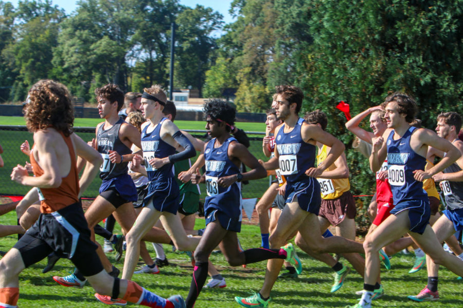 The CWRU Mens Cross Country team finished fifth out of 35 teams at the 2021 Inter-Regional Rumble at Oberlin College on Saturday, Oct. 16. 