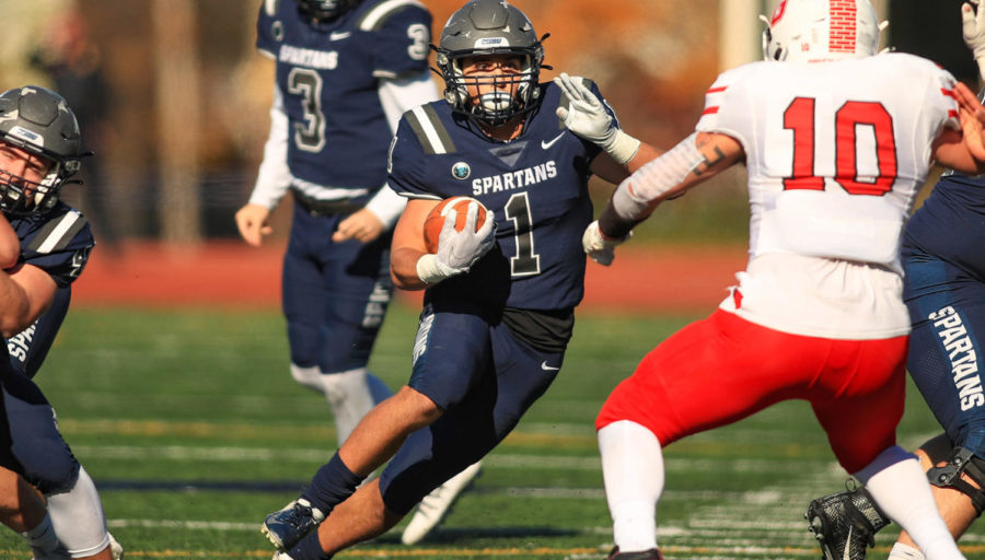 Third-year runningback Antonio Orsini (pictured) rushed for 111 yards and scored a touchdown on 15 carries during the Spartans final game of the season.