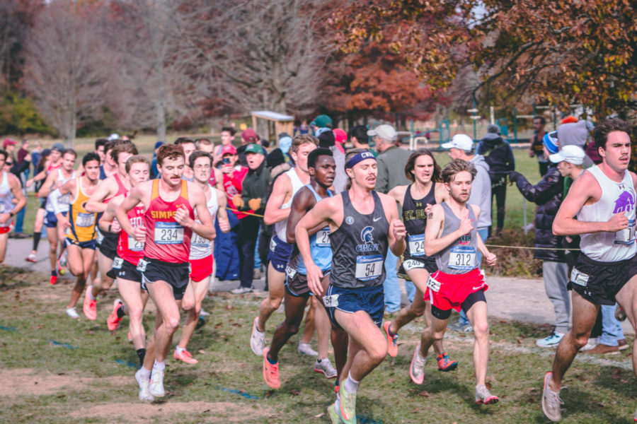 Fourth-year Trey Razanauskas (54), finishes 45th in the nation at the 2021 NCAA Division III Championship, setting a new record for CWRU. 