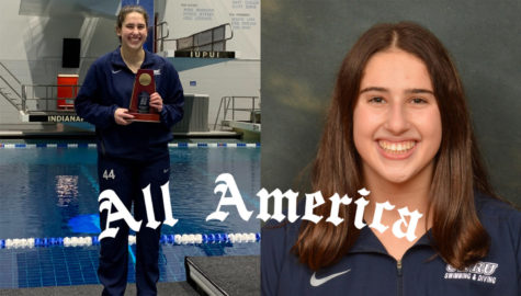 First-year diver Abigail Wilkov becomes the first CWRU diver ever to earn First Team All-American honors after finishing seventh in the NCAA Division III Championships last Saturday.