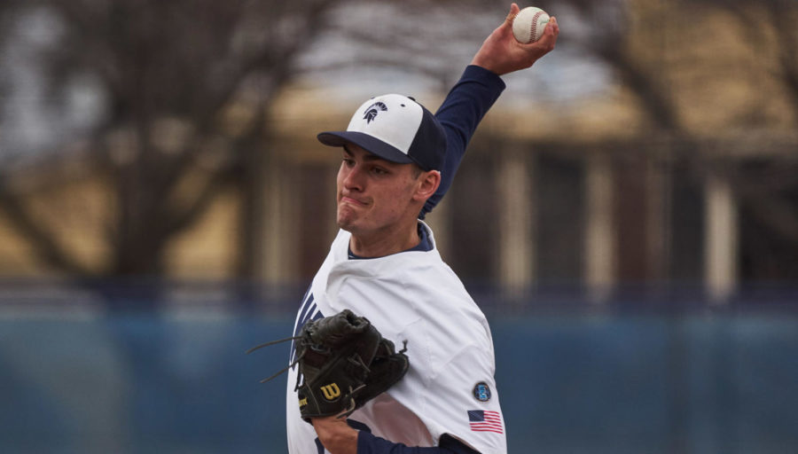 Fourth-year Willem Bouma (above) pitched in CWRUs decisive 12-3 defeat of Emory, delivering the Spartans the first UAA series of 2022.