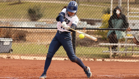 Decisive runs by second-year KaiLi Gross (above) buoyed the Spartans to victory in their matches with NYU, the latest in a series of victories for the softball team.