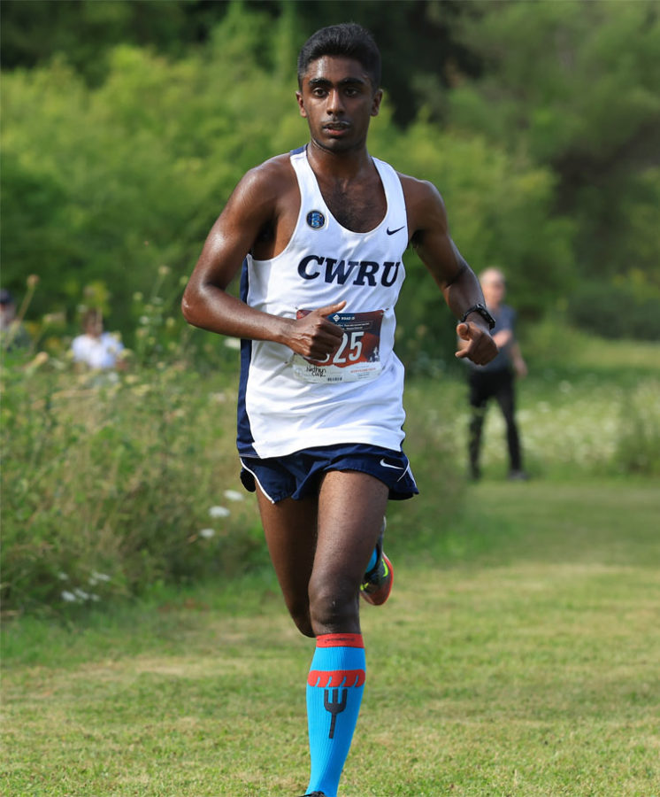 Second-year Aidan Nathan was the team’s fifth finisher at the UAA Championships and the 40th overall finisher.