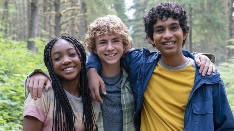 Known for the diversity of his characters, Rick Riordan did not disappoint with the new trio for his Percy Jackson TV series. From left to right: Annabeth Chase (Leah Jeffries), Percy Jackson (Walker Scobell) and Grover Underwood (Aryan Simhadri)
