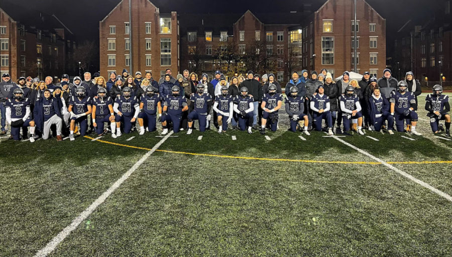 In+their+final+game+of+the+season%2C+the+CWRU+football+team+honored+its+17+seniors+and+their+families+before+kickoff.+