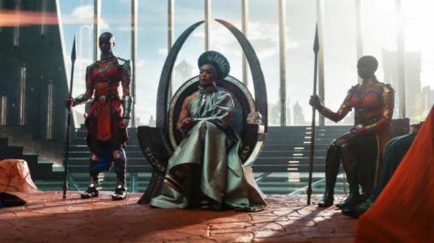 Queen Ramonda (center), played by Angela Bassett, successfully leads Wakanda in the newest Black Panther movie following the death of actor Chadwick Boseman in 2020.
