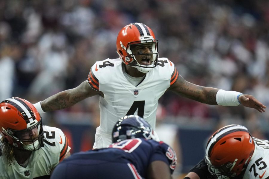 Deshaun Watson, a quarterback for the Cleveland Browns, returns to play against his former team, the Houston Texans, following a staggering 700-day hiatus after being suspended for serial sexual assault.