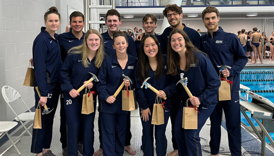 Although+both+the+mens+and+womens+swimming+and+diving+teams+lost+to+Kenyon+College%2C+the+Spartans+spent+time+honoring+the+graduating+seniors.+
