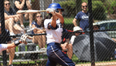Third-year KaiLi Gross was one of several key players in the CWRU softball teams 14 consecutive wins.