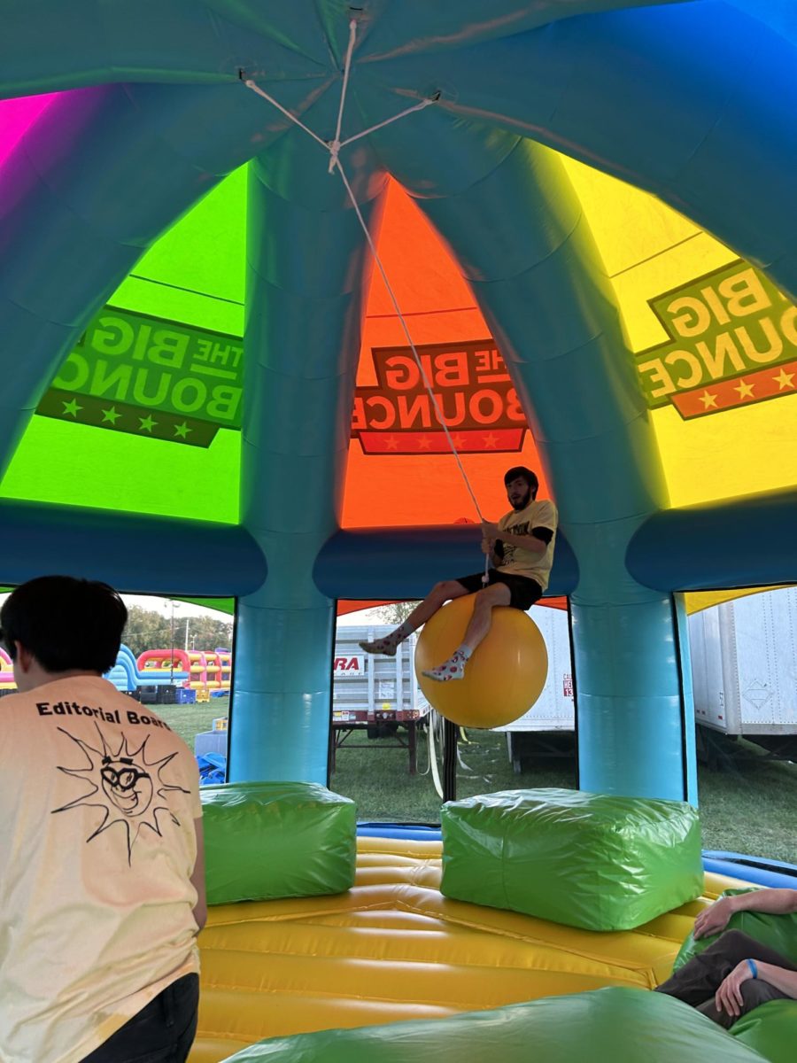 Opinion Editor Beau Bilinovich gleefully swings upon the wrecking ball in The World’s Biggest Bounce House, taking down all who dare to cross his path.