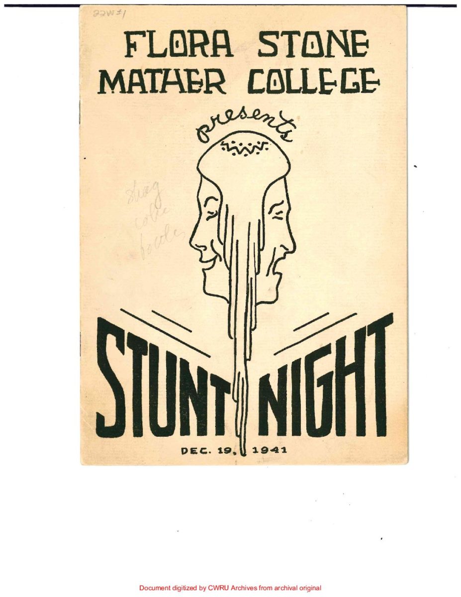 Pictured above is the cover of the program of the FSM College for Women 1941 Stunt Night, wherein each class presented an original skit and song, complete with self-made sets and costumes.  