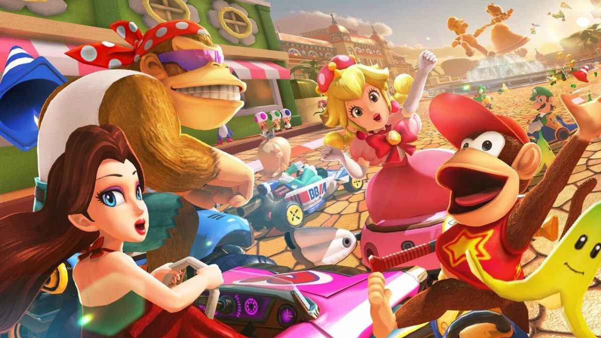The sixth and final wave of the Booster Course Pass includes some characters beloved by fans of old Mario Kart games. From left to right: Pauline, Funky Kong, Peachette and Diddy Kong.