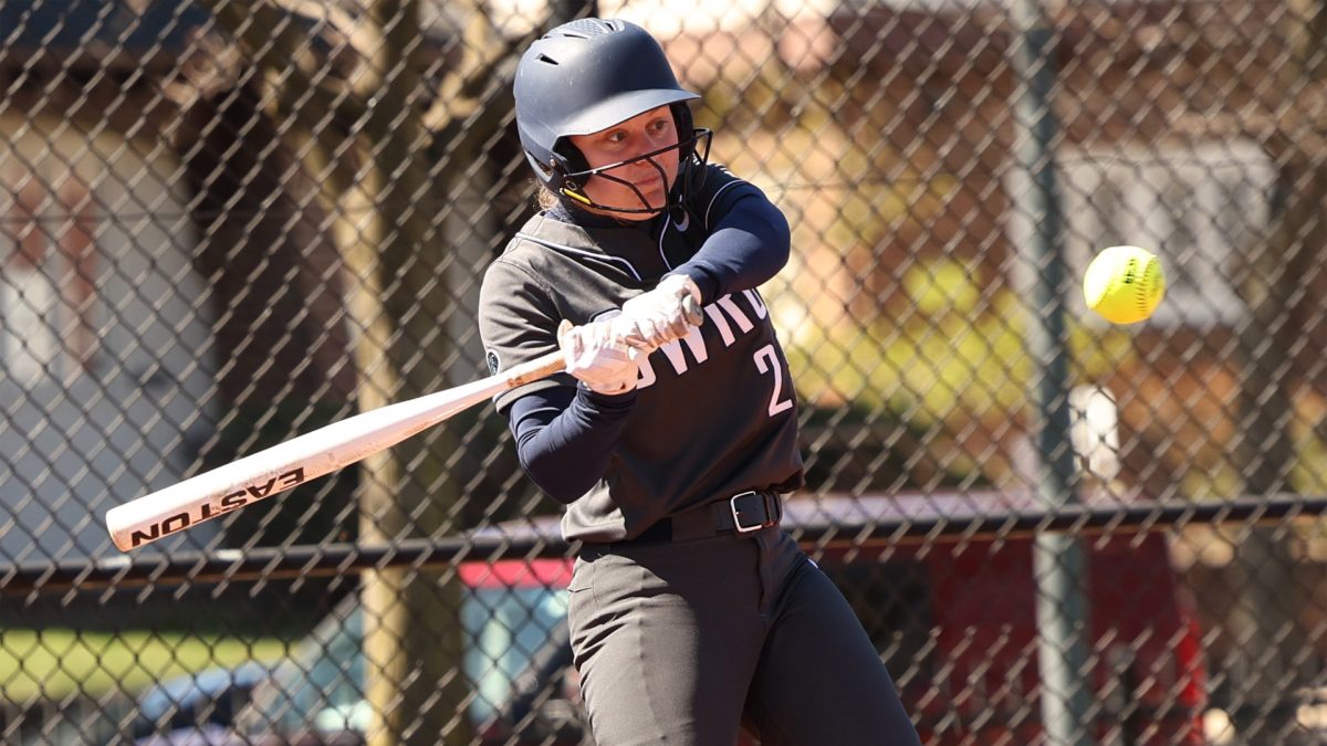 During CWRUs first softball game against WashU on April 12, first-year Alaina Steffes contributed 2 hits and 2 runs batted-in to the Spartans 3-1 final score. 