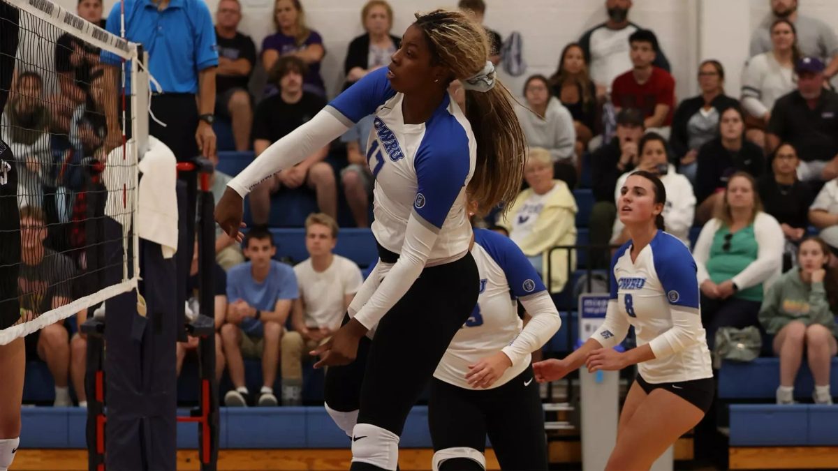 Third-year middle blocker Amanda Ngo contributes to CWRU's win. Ngo's 14 kills and 7 blocks in the match against OWU helped secure the Spartans' win.